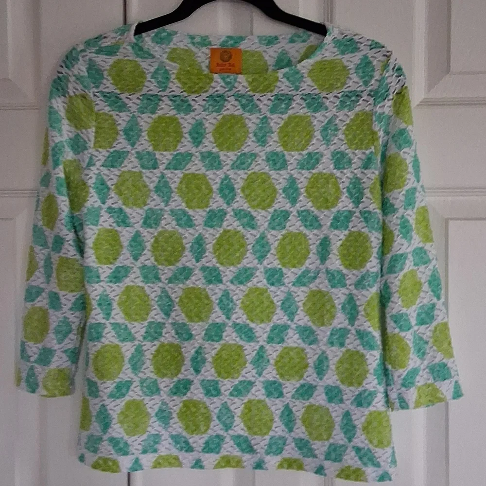 Ruby Rd. Textured Geometric Patterned Jersey Top - Picture 8 of 10